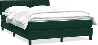 Produktbild von vidaXL Boxspringbett mit Matratze Dunkelgrün 160x220 cm Samt