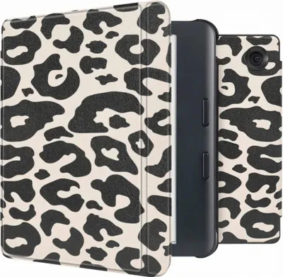 Productafbeelding van imoshion Design Slim Hard Case Sleepcover met stand voor de Kobo Libra Colour - Leopard