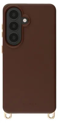 Zdjęcie produktu dla Etui ochronne Selencia Rivièra z magnetycznym mocowaniem MagSafe i odpinanymi zaczepami, przeznaczone do telefonu Samsung Galaxy S26 - kolor czekoladowy