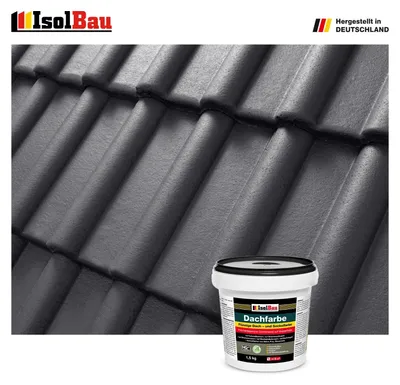 Produktbild von Isolbau Dachfarbe Anthrazit 1,5 kg Sockelfarbe Fassadenfarbe Dachbeschichtung RAL Farbe