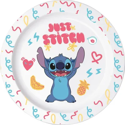 Imagen del producto de Plato para microondas Tataway Disney Stitch: plato de plástico resistente para sopas y pastas. Ligero, seguro y apto para lavavajillas