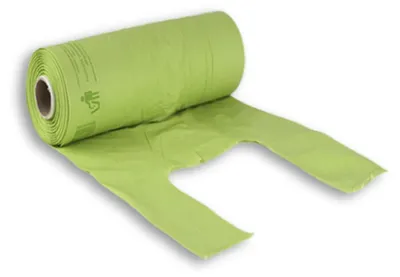 Produktbild von Virsus 1 Rolle zu 1 kg mit grünen Abreißbeuteln, ca. 160 biologisch abbaubare, k