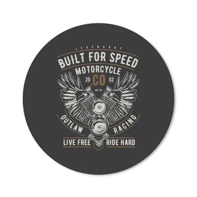 Produktbild von MuchoWow® Mauspad Mousepad Mancave - Flügel - Vintage - Motor 50x50 cm - Mousepads - Maus Mat - Pad - Mausunterlage - Vinyl