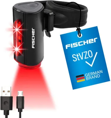 Produktbild von Rücklicht für Fahrrad, wiederaufladbar - 5 LEDs - IPX4-Schutzklasse - Schwarz