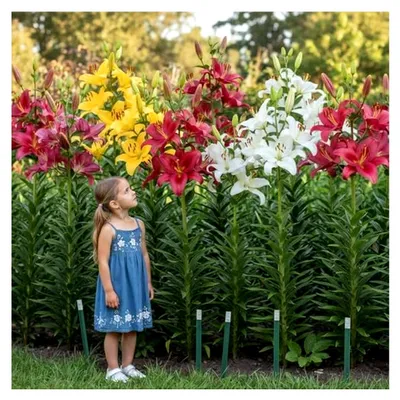 Produktbild von Baum Riesen Lilien Zwiebeln Kollektion (15 Zwiebeln), 5 duftende Sorten, 5 von jeder Farbe, mehrjährig winterhart Mischung aus Holland für den Garten
