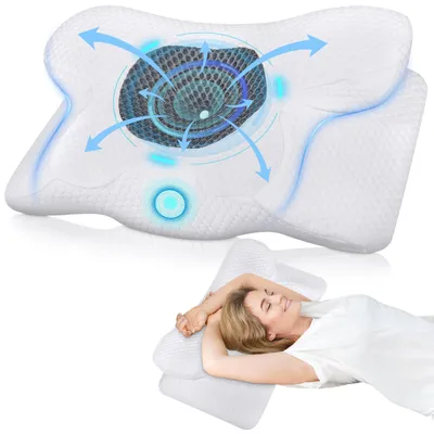 Immagine prodotto di Omgoods - Cuscino ortopedico - Cuscino in memory foam per il supporto del collo