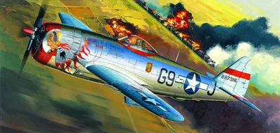 Produktbild von Modellbausatz Flugzeug 12491 – P-47D „BUBBLE-TOP” (1:72)