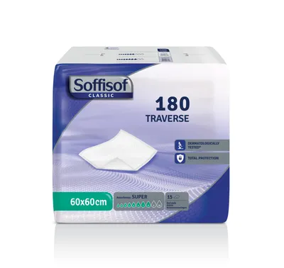 Immagine prodotto di Soffisof protezione letto per incontinenza 60x60 Super - 180x assorbente letto per incontinenza monouso - 12 confezioni da 15 assorbenti letto, 8 gocce - assorbente per incontinenza per adulti, bambini e neonati