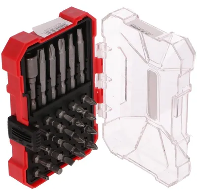 Produktbild von Bit Set Bithalter 26tlg Schrauber Bitsortiment Schrauben Akkuschrauber 1/4"