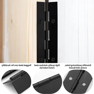 Pianoband Scharnier Edelstahl 300 × 30 mm - Türscharniere - Set von 4 - Inklusive 50 Schrauben - Einfache Montage