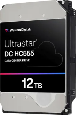 Produktbild von Western Digital Ultrastar DC HC555, 12 TB, 7200 RPM, 512 MB, 3.5", SAS3