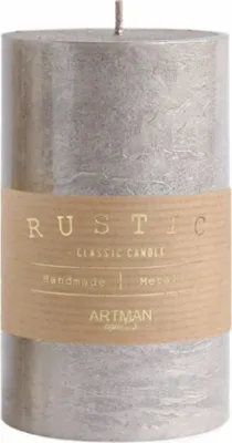 Obrázok produktu pre Sviečka METALIC Rustikálny valec d7x15cm