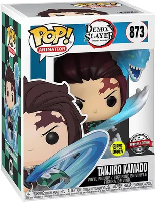 Produktbild von Funko POP! Animation Tanjiro Kamado + Drachen | Demon Slayer Figur | 873 | 9,5cm