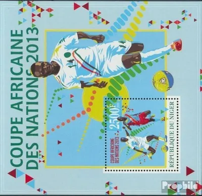 Produktbild von Briefmarken Niger 2013 Mi Block 187 (kompl. Ausg.) postfrisch Fußball - Afrikanischer Nationen-Pokal 2017