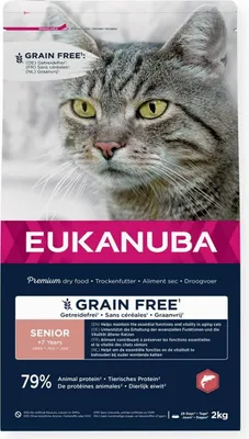 Produktbild von Eukanuba Getreidefrei Senior Lachs Fisch Katzenfutter 2 Kg