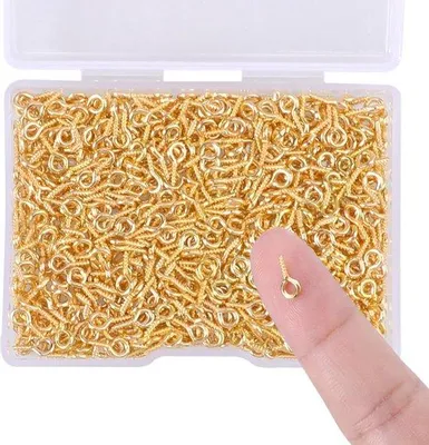 Produktbild von Famanu Schraubhaken 8 mm - 600 Stück, rostfreies Stahl, mit Aufbewahrungsbox