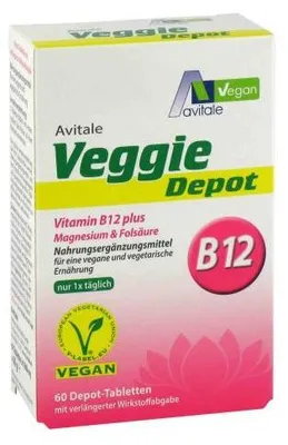 Obrázok produktu pre Veggie Depot Vitamín B12 + horčík + kyselina listová Tabl. 60 ks