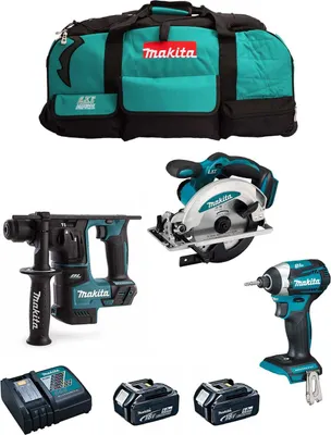 Immagine prodotto di MAKITA Kit MK304 (DHR171 + DTD154 + DSS610 + 2 x 5,0 Ah + DC18RC + LXT600)