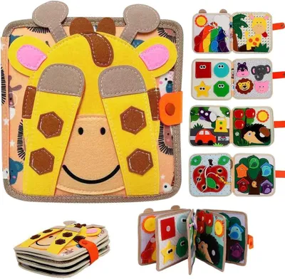 Productafbeelding van Quiet Book vanaf 1 jaar - Speelgoed Busy Board zacht vilt - Babyboeken van zachte stof - Vroege onderwijs en reizen - Kleuterschool
