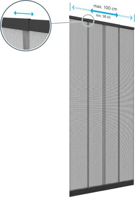 Produktbild von IS-PVC-Teleskop-Lamellenvorhang Polyester 100 x 220 cm anthrazit