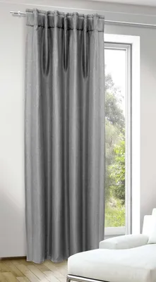 Produktbild von Schlaufenschal - Grau - 135 x 245 cm - verdeckte Schlaufen