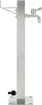 Produktbild von vidaXL Záhradný vodný stĺp z nehrdzavejúcej ocele, štvorcový 65 cm