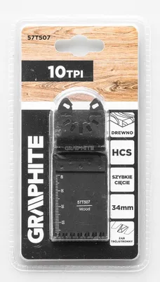 Produktbild von GRAPHITE 57T507 Stichsägeblatt für Holzschnitte 10TPI HCS