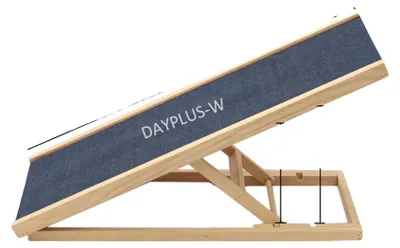 Obrázok produktu pre Rampa pre domáce zvieratá, nastaviteľná výška, skladacia konštrukcia, rozmer 70 x 35 x 30/40 cm