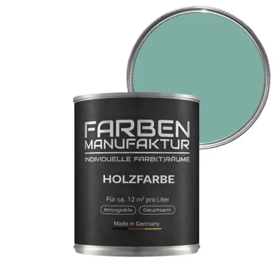 Produktbild von Holzfarbe Wetterschutzfarbe Holzlack Holzschutzlack Holzdecklack Trendfarbe 1L - Blau Grün