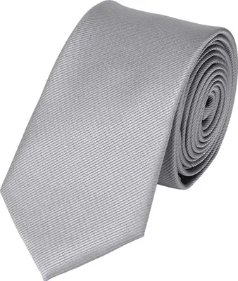 Produktbild von Fabio Farini - 1 Stück einfarbige Herren Schlips - Unicolor Krawatte in 6cm oder 8cm Breite Schmal (6cm), Silber perfekt als Geschenk