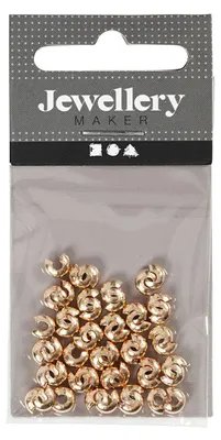 Image de Manchon en métal plaqué or, 50pcs.