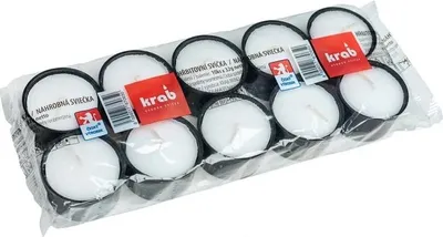 Obrázek produktu pro Krab - hřbitovní svíčka 32 g,  10 h, černá, iluminační - 10 ks