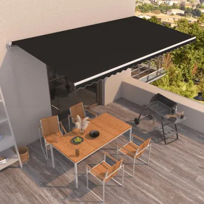Immagine prodotto di The Living Store Tenda da sole a braccio articolato Retraibile 600x350 cm Antracite