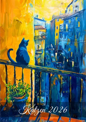 Image de raxxa Premium calendrier mensuel chats 2026 DIN-A3 vertical