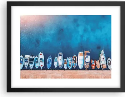 Produktbild von Gerahmtes Poster - Schwarzer Rahmen - Hafen Hafen £ódŸ - 40x30 cm - Wand Bild - Wanddeko - Wandbilder - Kunstposter - Wandposter - Bilderrahmen - Bilder - Kunstdruck - Wanddekoration - P2BAA40x30-5081