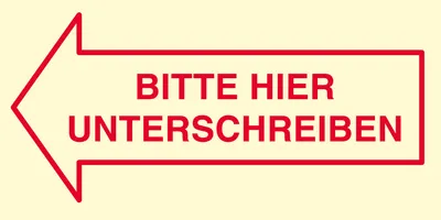 Produktbild von inFO Haftmarker gelb"BITTE HIER UNTERSCHREIBEN" 3x 50 Streifen