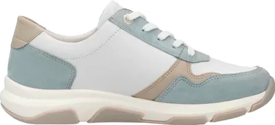 Produktbild von Remonte Damen Sneaker aus Leder und Textil rutschfest und leicht D1S03, Größe:37 EU, Farbe:Türkis