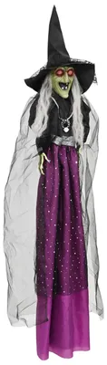 Produktbild von vidaXL Halloween-Hexe zum Aufhängen SPOOKA Lila 30 x 133 cm