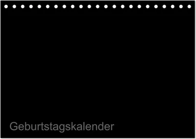 Produktbild von Bastel-Geburtstagskalender schwarz / Geburtstagskalender (Tischkalender 2025 DIN A5 quer), CALVENDO Monatskalender