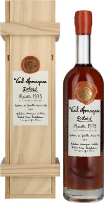 Produktbild von Vieil Armagnac Delord Vintage Récolte 1975 40% Vol. 0,7l in Holzkiste