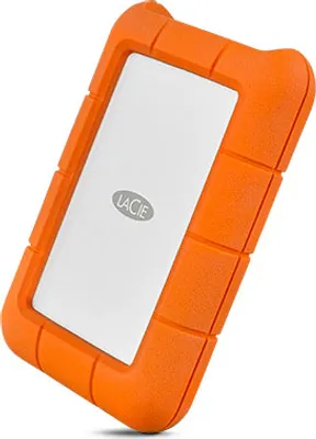 Image de LaCie Rugged USB-C disque dur externe 2000 Go Orange, Argent