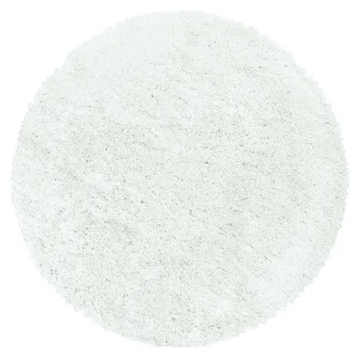 Produktbild von Hochflor Teppich Francesca rund, Farbe: Weiß, Größe:200 cm rund