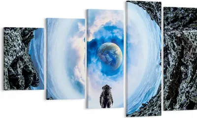 Produktbild von Bild auf Leinwand - Leinwandbild - Kosmos Planet - 100x60cm - Wand Bild - Wanddeko - Wandbilder - Leinwanddruck - Bilder - Kunstdruck - Wanddekoration - Leinwand bilder - Wandkunst - EG100x60-4025