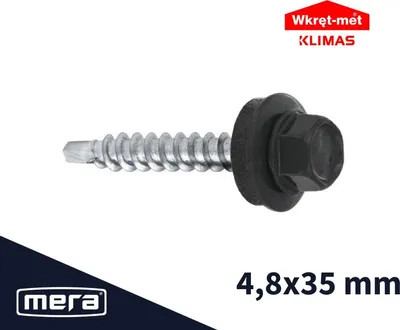 Produktbild von Wkręt-met selbstbohrende Bauernschrauben mit EPDM-Unterlegscheibe für Blech für Holz 4,8x35 RAL 7016 250 Stk.