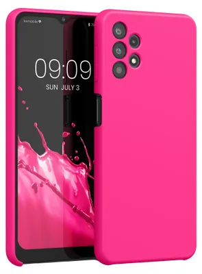 Produktbild von kwmobile Handyhülle für Samsung Galaxy A32 5G Hülle - Case Silikon - Kabelloses Laden - Schutzhülle Cover in Neon Pink