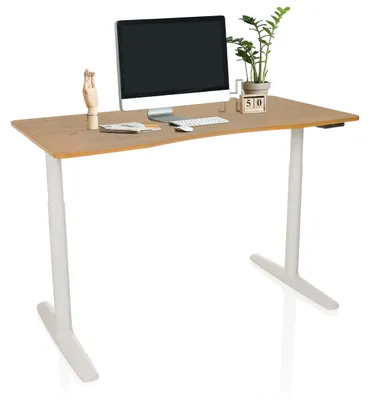 Obrázek produktu pro hjh OFFICE Elektrický výškově nastavitelný stůl STAND PRO R Výškově nastavitelný počítačový stůl 73,0 - 118,0 x 140,0 x 70,0 cm