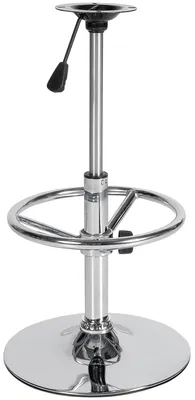 Imagen del producto de Estructura de repuesto para taburete de bar: estructura metálica redonda | Color: cromo | Dimensiones: 38,5 x 38,5 x 55 cm