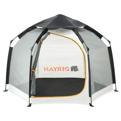 Produktbild von DERYAN Up To Go Kinderbox - Tragbare Kinderbox - Pop-Up-Reisebox - Strandzelt - Creme