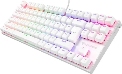 Zdjęcie produktu dla GENESIS Thor 303 TKL, Przewodowa, USB, Mechaniczna, QWERTY, RGB LED, Biały