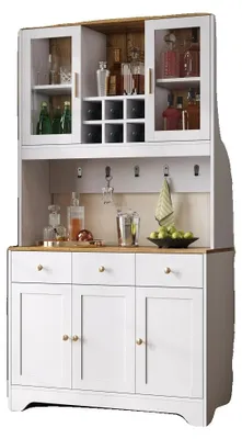 Obrázek produktu pro Vysoká skříň, dostatek úložného prostoru, elegantní design, bílá